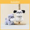 Stylish Playful And Plush Dog Keychain With Glasses Ideal For Personalizing Bags And Keys