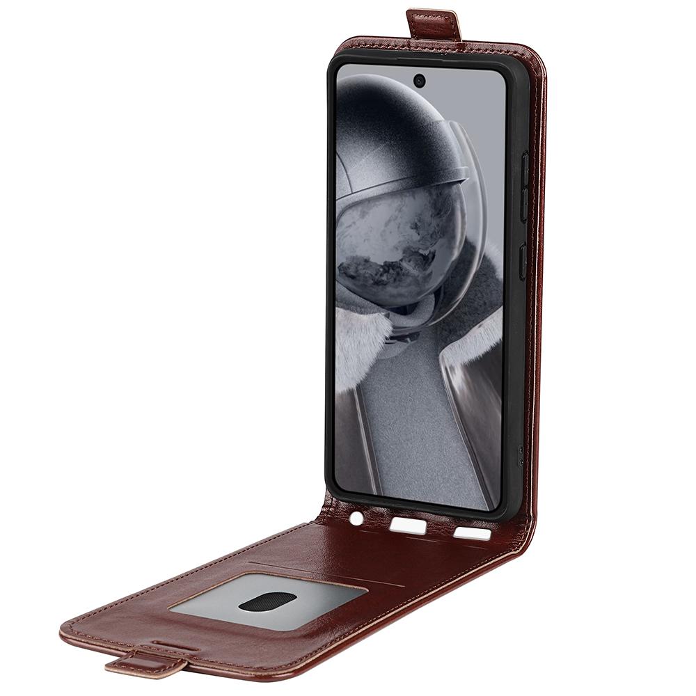 

For HMD Pulse/Pulse+/Pulse Pro Case Vertical Flip Leather Phone Cover with Card Slots Brown
