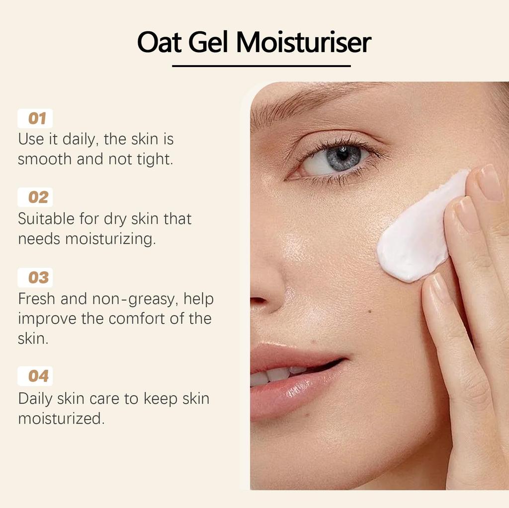 West&Month Oat Moisturizing Cream, deeply nourishes facial skin, moisturizing and hydrating gentle care lotion 50g