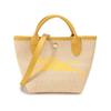 Le Pliage Paris 15 Logo Bordado Bloco de Cores Mistura de Palha e Linho Couro Bolsa Dumpling Bolsa de Mão Bolsa de Ombro Mini Bolsas Femininas 10162HYT452
