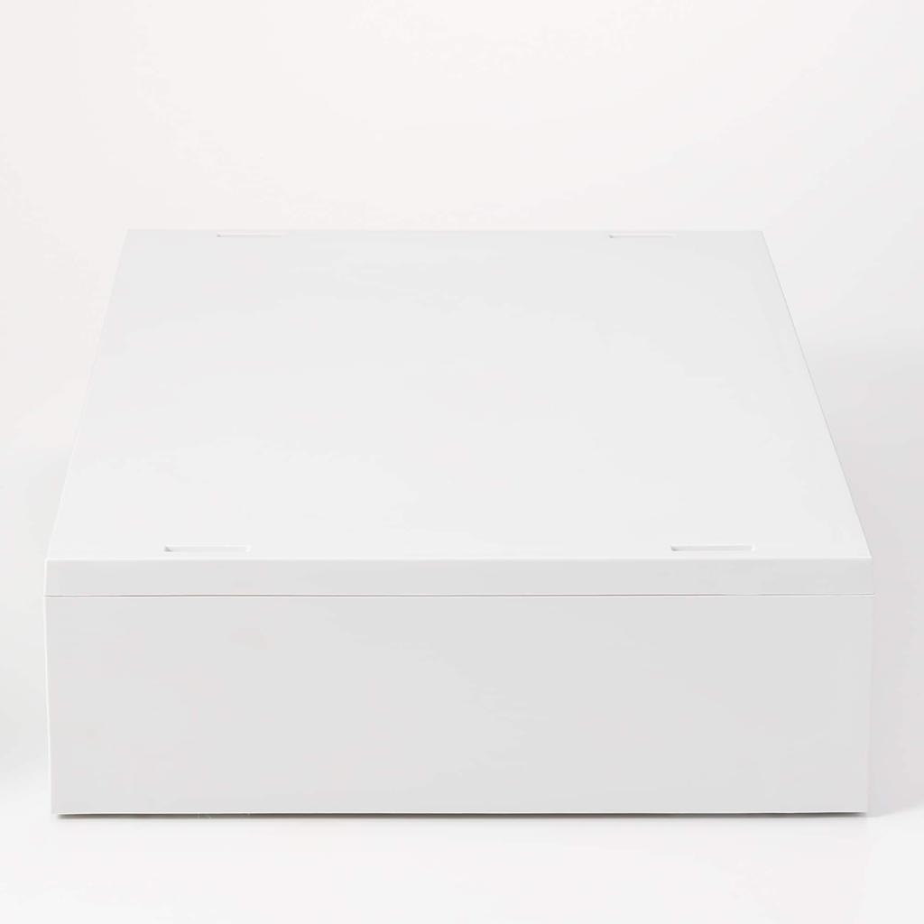 MUJI Recycled Polypropylene Small with Two White 37cm W x 26cm D x 9cm 84799679 Organizer, Wide, Small, Drawers, Gray, Approx. H,