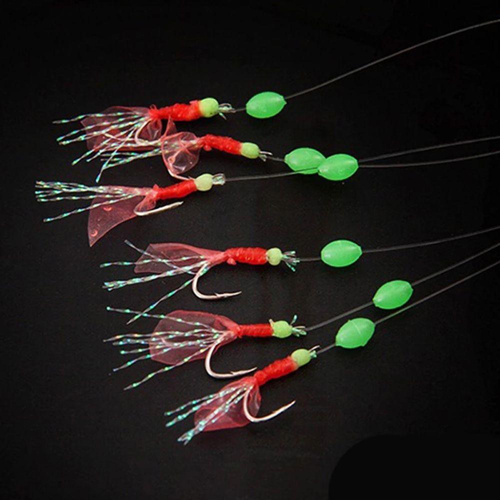 Hook Wire Fishing String Hooks Artificial Fishing Lures Fishskin Skirt Lure Fishing Sabiki Rigs
