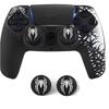 For PS5 Controller Cover Case Anti-Slip Silicone Protective Skin Compatible with PS5 Game Controller Thumbstick Grip Cap Sticker