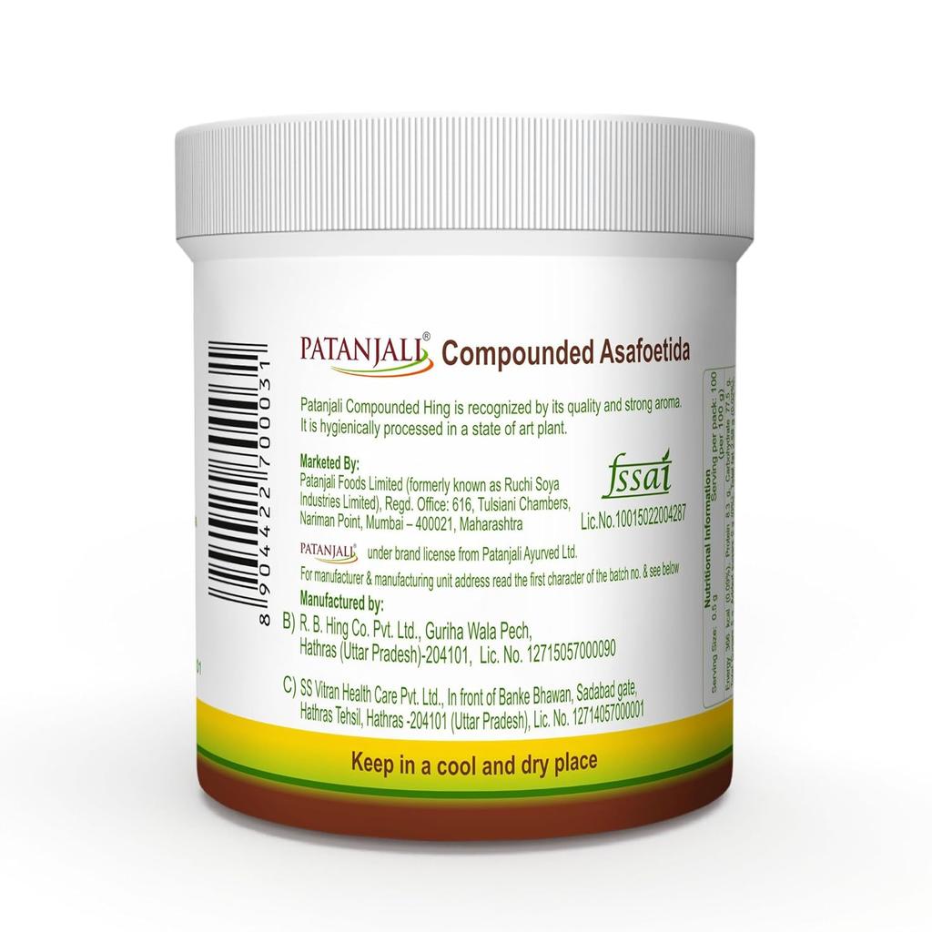 Patanjali Bandhani Hing Asafoetida Powder Strong Aroma Flavor Enhancer Cooking Spice Rich Quality 25 g Pack Of 1