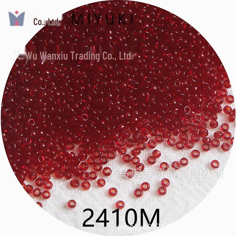 1.5mm Transparent Miyuki Glass Seed Beads for DIY Hairpins, Embroidery, and Bracelet Crafting.