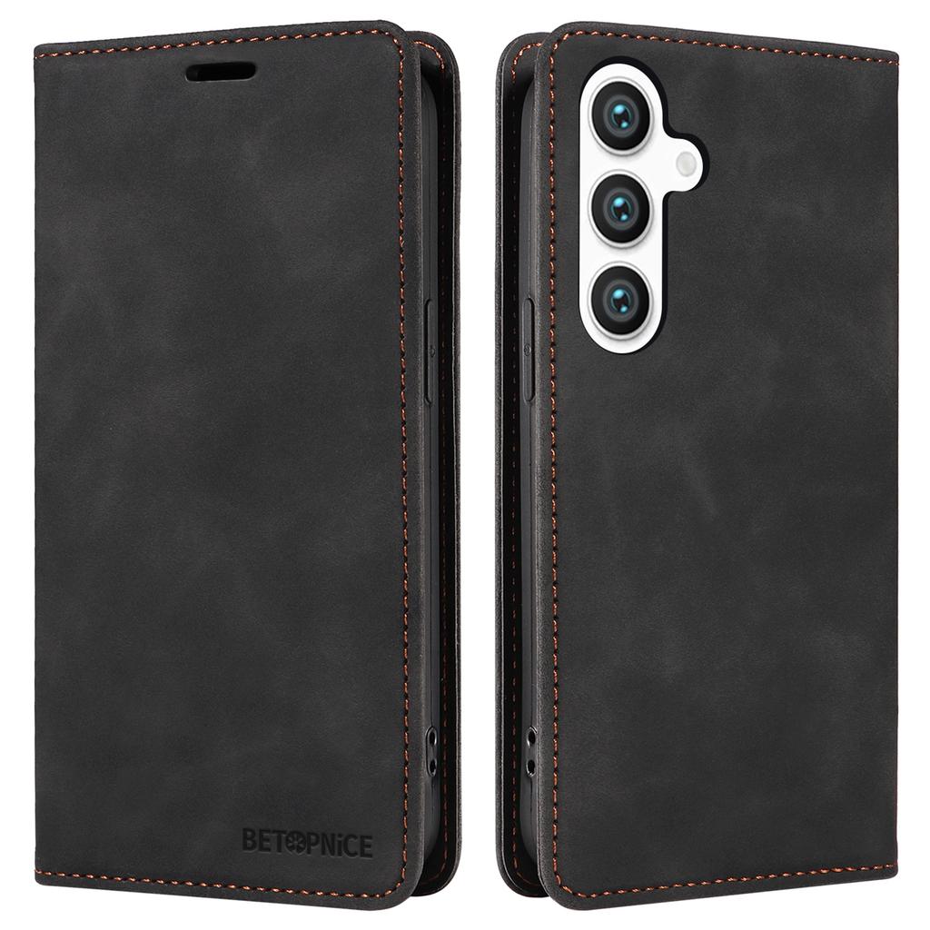 BETOPNICE 003 For Samsung Galaxy S25 Wallet Case Leather Phone Cover with Stand