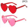 New Love Sunglasses Jelly Color Frameless Heart-shaped Sunglasses Dazzling Color Sunglasses
