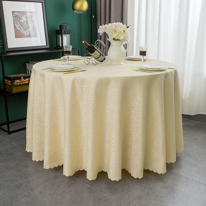 

Hotel Tablecloth Large round Table Tablecloth Special High-Grade Jacquard Table Cloth round Rectangular Hotel Tablecloth Thick Fabric Beige dark Y517-4 Round 160cm tablecloth