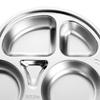 Stainless Steel Divided Platter Food Grade Cartoon Drop Proof Fun Shape Divided Dinner Tray for