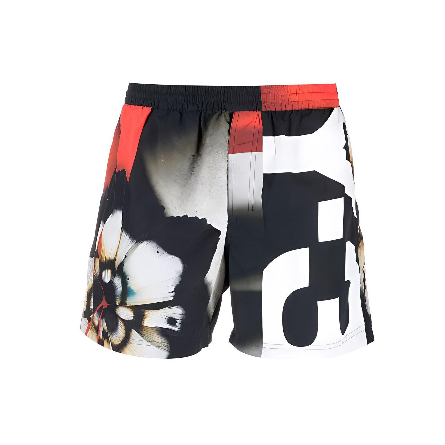 

Y-3 FW21 Floral Print Logo Boxer Swim Shorts Men swimwear Black GU2762 S
