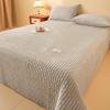 Class A Quilted Fleece Single Bed Cover – Thick, Non-Slip, Dustproof Tatami Bedding Cover