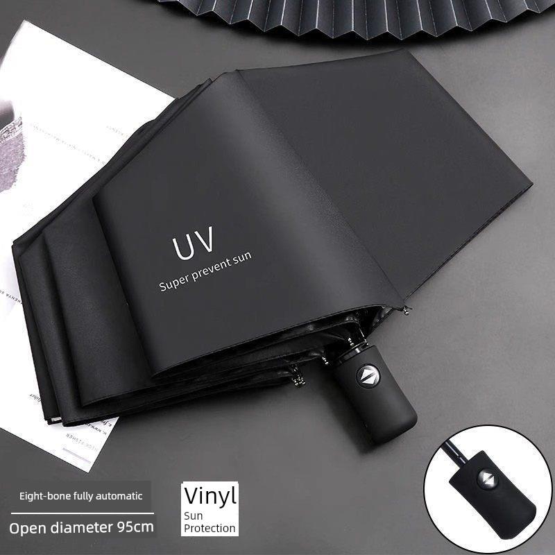 Umbrella for Both Sunny and Rainy Weather, Automatic Full-Coverage Umbrella for Women, Large Foldable Reinforced and Thickened Sun Umbrella for Men
