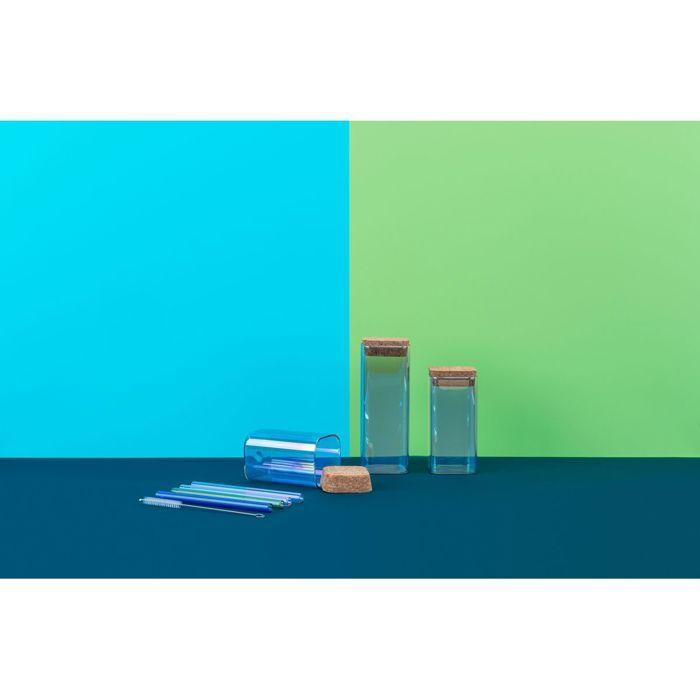 Set de 3 boîtes de conservation en verre avec couvercle - FACKELMANN - Tasty Green - 280, 330 et 450 ml