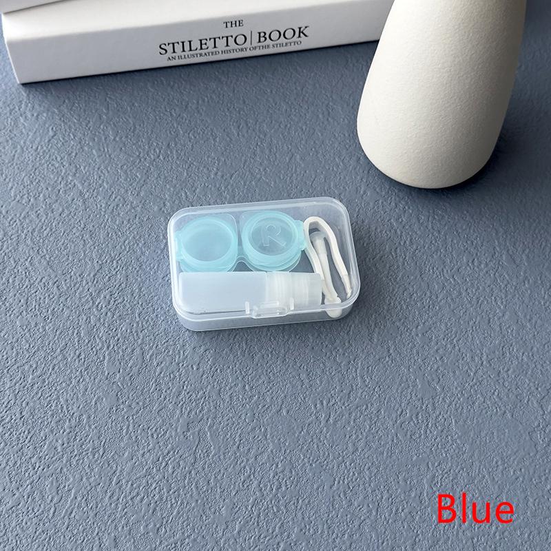 Portable Transparent Plastic Contact Lens Case With Tweezers Remover Tool Eye Lenses Holder Simple Design Box For Storage