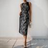 A New, Flowing, Sleeveless, Form-fitting, Hip-hugging, Lace, Elegant and High-end Dress for Dinner and Wedding