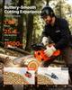 VEVOR Gas Powered Chainsaw 304.8 mm 25.4CC 0.75kW 2 Stroke Engine Chainsaw, for Wood Cutting, Tree Trimming & Land Clearing