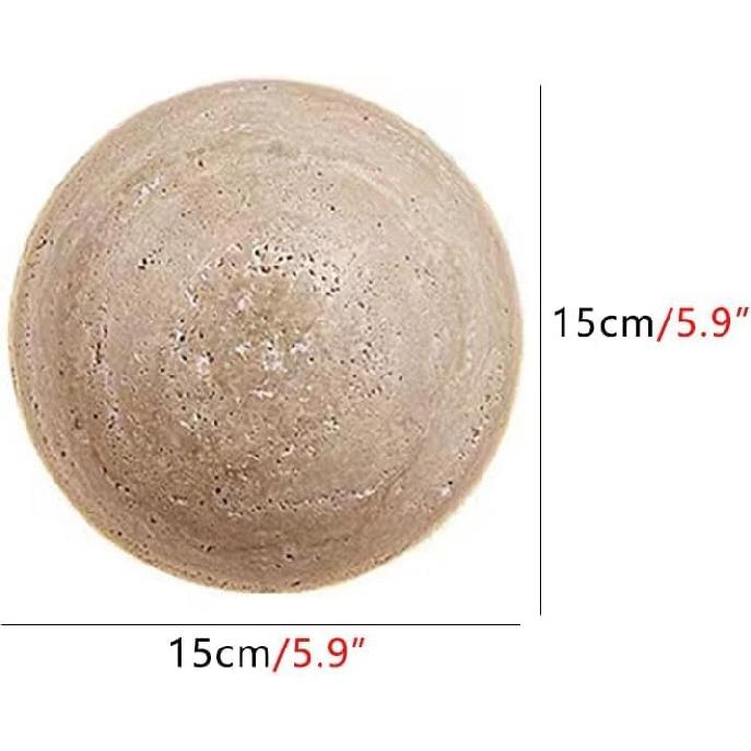 15W LED Natural Stone Wall Sconce 5.9" Nordic Modern Round Marble Wall Mounted Light Fixture Hardwired Indoor Vintage Farmhouse Bedroom Wall Lamp for