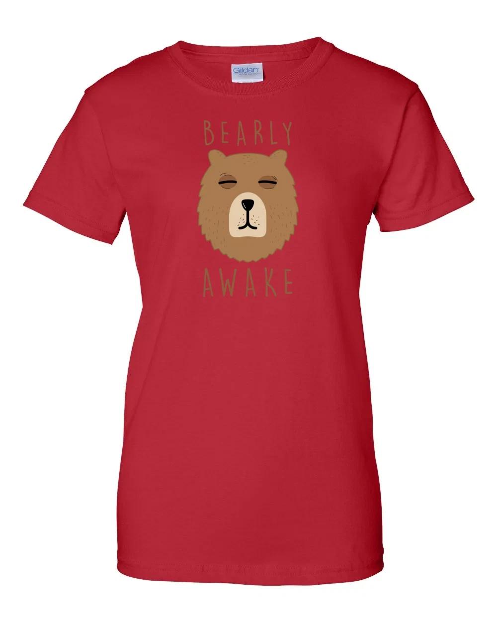 Ladies Bearly Awake - pun t-shirt Women s S