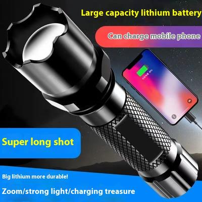 Rechargeable Mini Self-defense Outdoor Super Bright Remote Light Small Light Bright Strong Light Flashlight