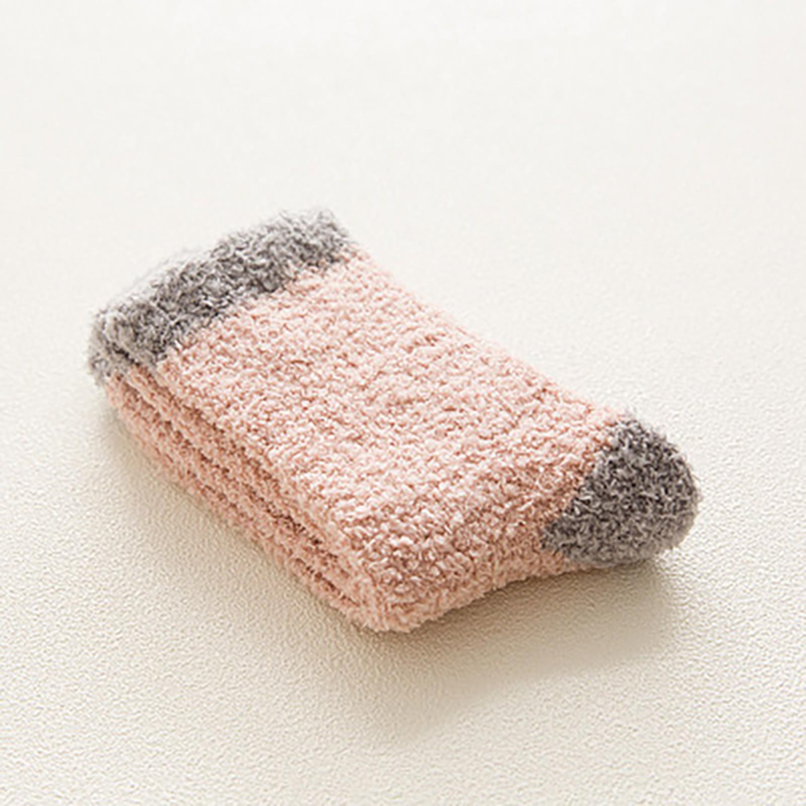 

Christmas Women Cotton Socks Print Thicker Floor Socks Carpet Socks One Size рожевий