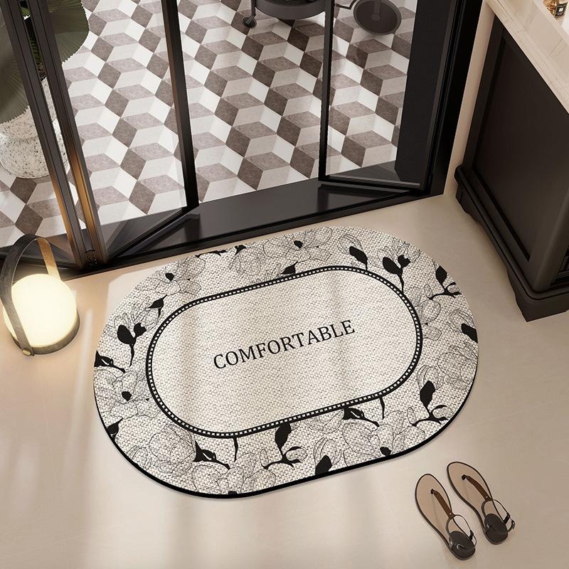 

Впитывающий коврик для двери ванной комнаты Мягкий коврик из диатомовой грязи для двери ванной комнаты Нескользящий коврик для двери ванной комнаты 40 * 60cm