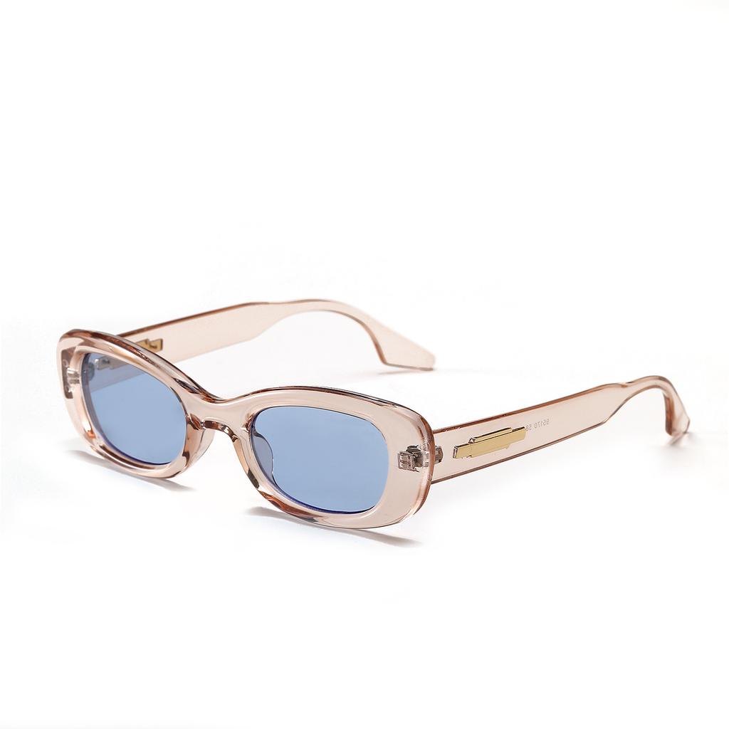 Rectangle Retro Glasses Transparent Frame Personalized Sunglasses Female Hip Hop Sunglasses Men