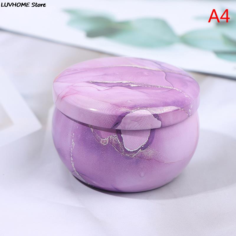 Retro Luxury Candle Jars Holder Storage Case Empty Tin Box Round Container with Lid Small Diy Candle Making Wedding Sweet Gifts