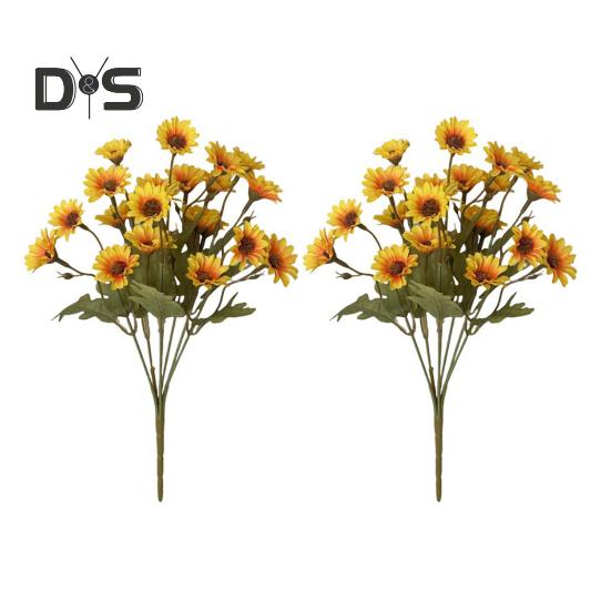 1/2 Pièces Arrangement Floral Simulé Faible Entretien Fleur Artificielle Réaliste Décoration Intérieure Extérieure Maison Jardin