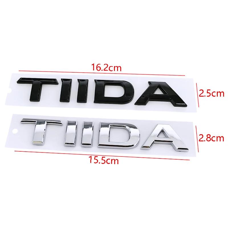 1pc 3D TIIDA ABS Car Rear Letter logo sticker Rear Bumper tail door trunk sticker car rear Emblem sticker styling Accessories