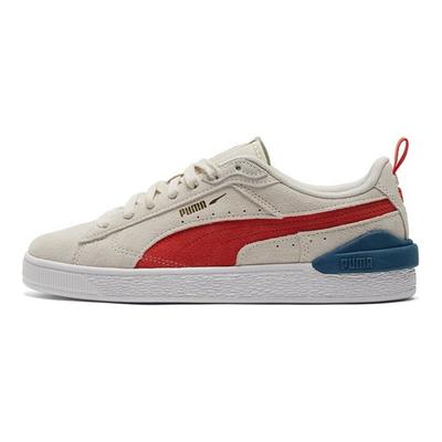 Suede Bloc Pristine Cherry Tomato Unisex Sneaker Creme 381183-05