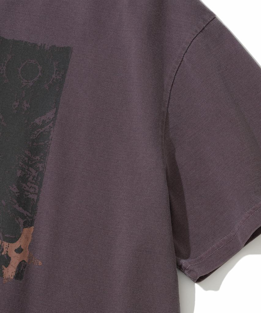 NOT4NERD Omens Pigment Loose Cropped T-Shirts - Purple