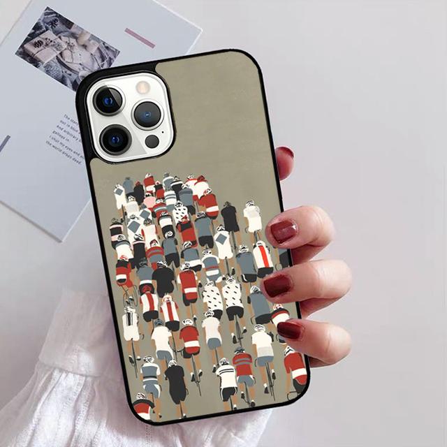 Bike Bicycle Cycling Phone Case For iPhone 17 Air 14 13 12 16Pro Max 15 Plus Max Cover Shell