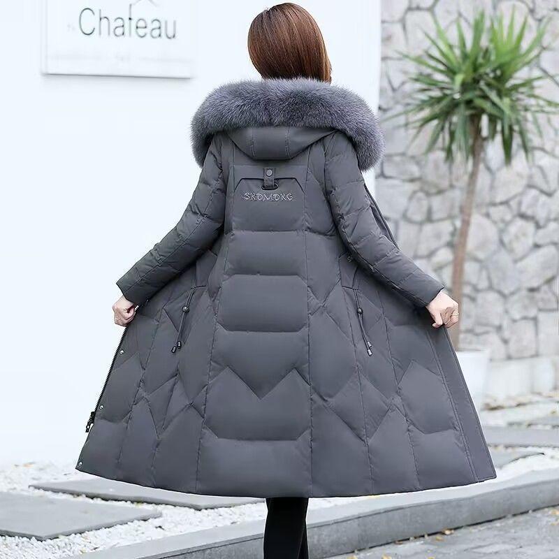 Fashionable Long Down Cotton-padded Jacket, Slimming and Form-fitting Cotton-padded Jacket for Women Winter