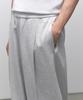 MUSINSA STANDARD Double Knit One-Pleat Wide Lounge Sweatpants [Melange Light Gray]