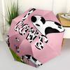 1pc Cow Love Automatic Folding Umbrella, 8-Rib Durable Iron Frame, Compact Travel Umbrella for Women & Men026