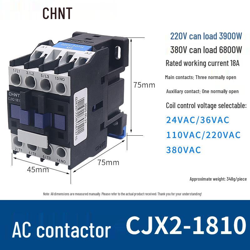 Chint AC Contactor CJX2 Series 65A, 220V/380V, 09-40A Range
