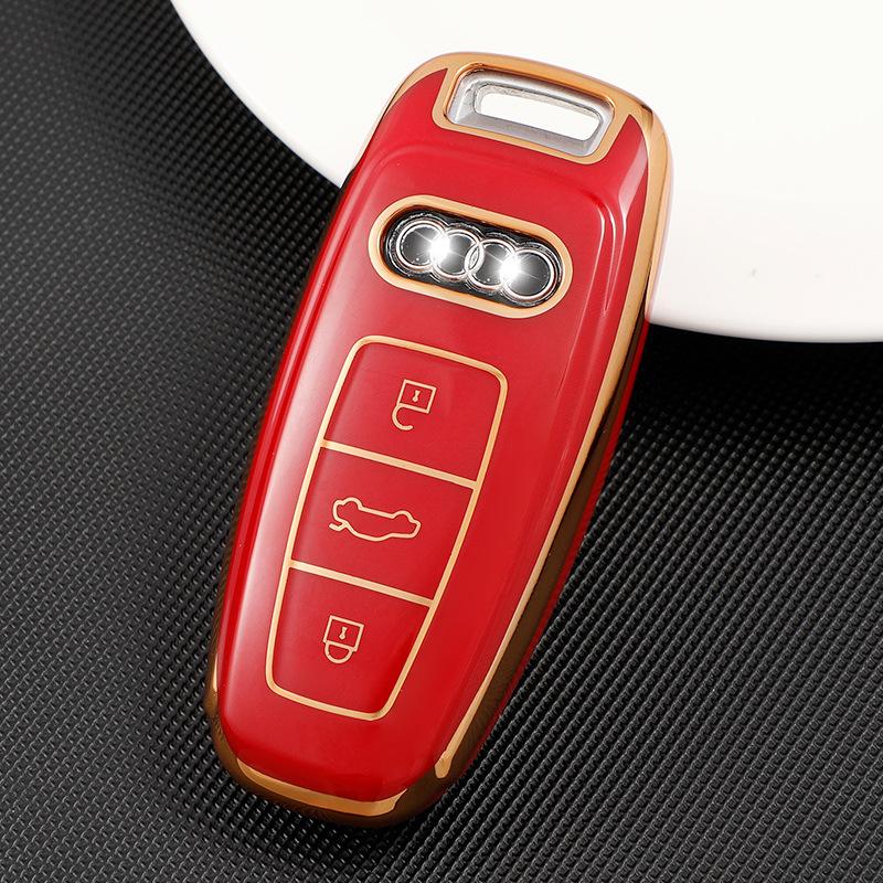 New Soft TPU Car Smart Key Case Cover For  A6 A7 A8 E-tron Q5 Q8 C8 D5 Auto Styling Protection Shell Holder Accessories