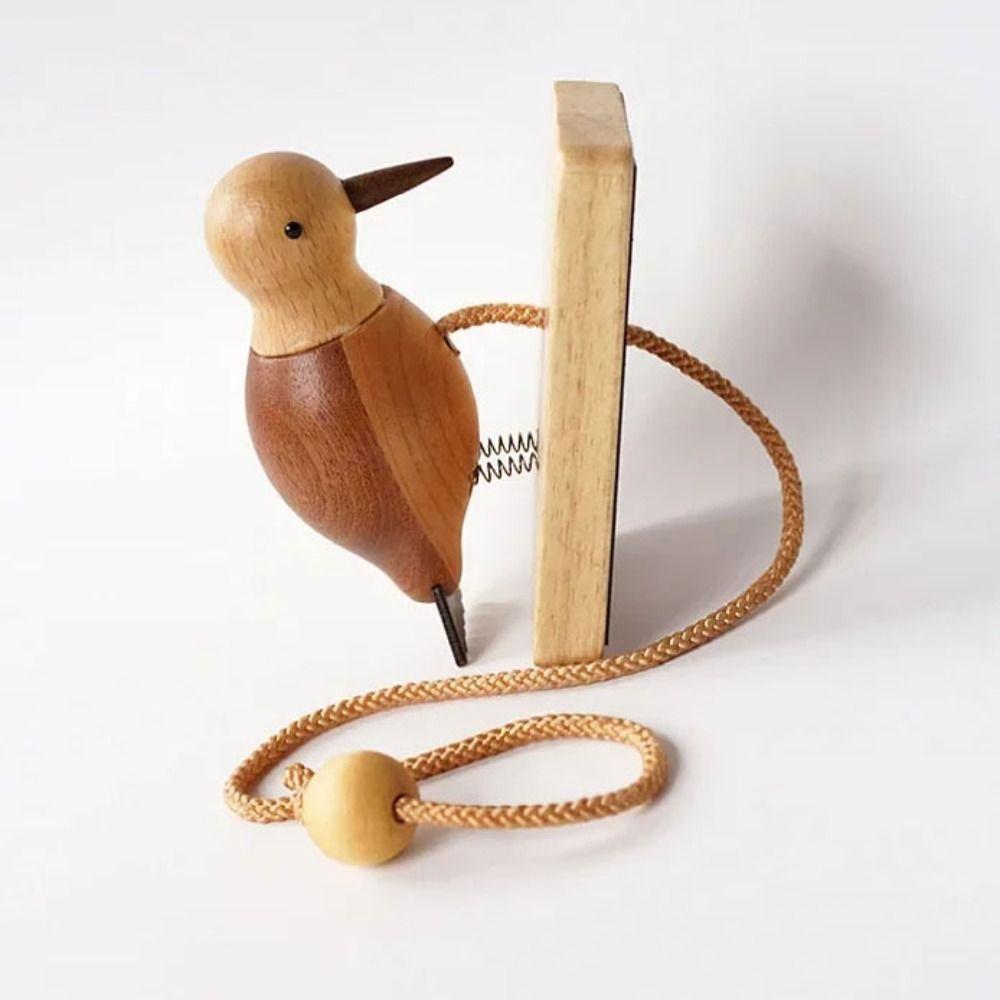 Handmade Pendant Doorbell Housewarming Wooden Woodpecker Door Knocker  Guest Arrival