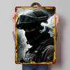 Soldier Angelic Figure Tin Plaque Poster Customized Wall Art Retro Vintage Metal Signs for Man Cave Gaming Room Decoration Decor
