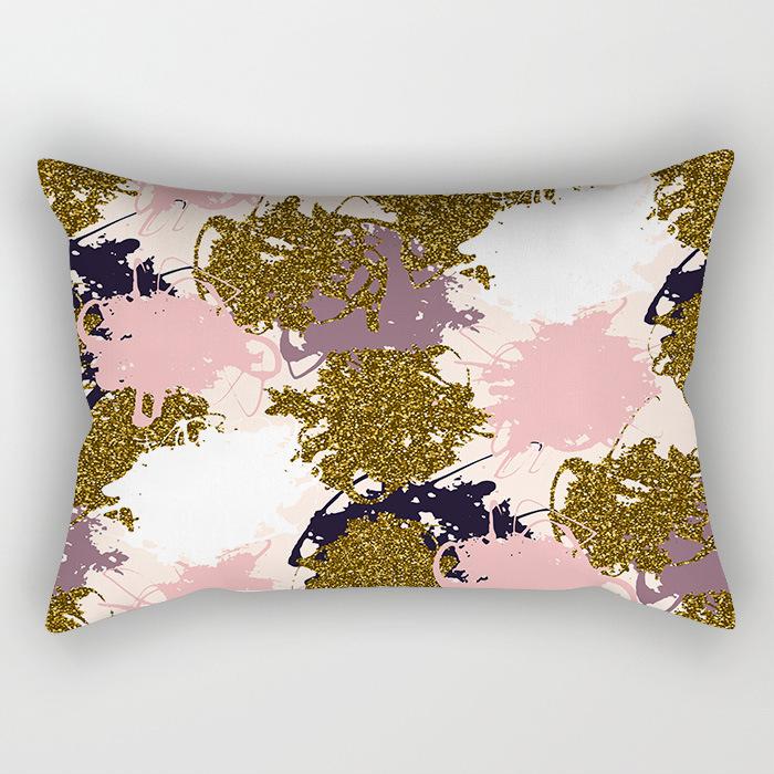 Nordisch Abstrakt Bunt Linien Geometrisch Langer Kissenbezug Zuhause Sofa Kissen Auto Büro Lendenkissen