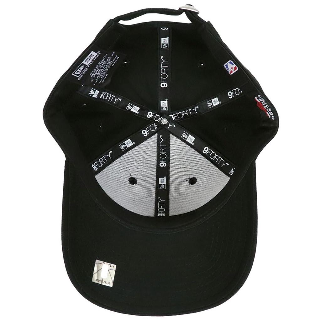 New Era 9FORTY Basketball Cap NBA Logo Brand Golf Unisex Baseball Cap Chicago Bulls Essential Outline Black - - - - - Men's & Women's - - - [Used]