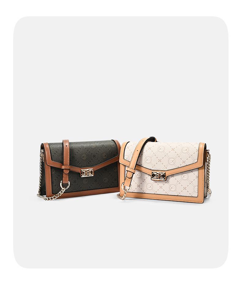 Elegant Monogram Chain Crossbody Bag - Versatile, Stylish, Women's Shoulder Bag