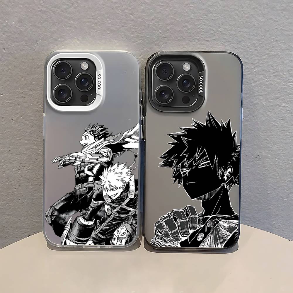 Cool A-My Hero Academia-S Phone Case For IPhone 16 15 14 13 12 11 Pro Max Plus Color Shockproof Back Silver Cover