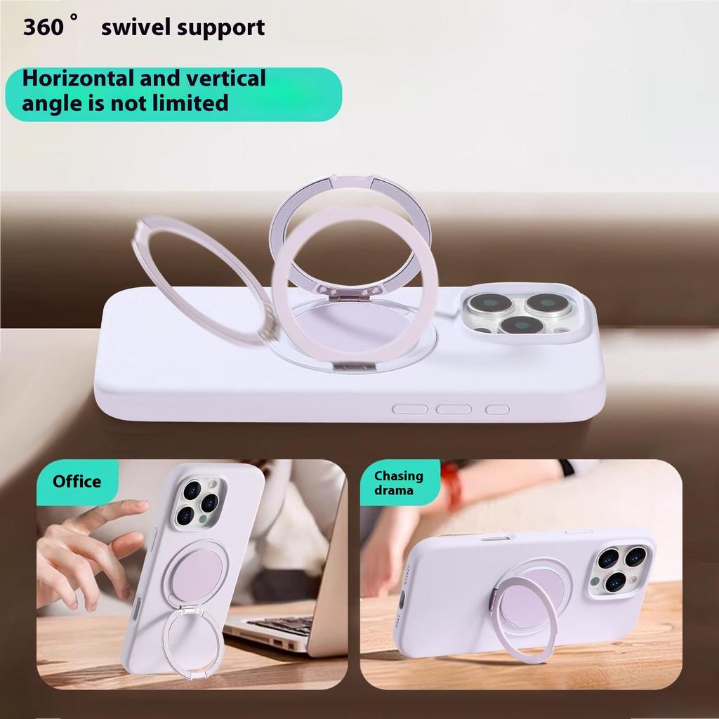 Bulk Purchasing For iPhone 16 Pro Max Magnetic Case Large Cutouts Kickstand Liquid Silicone Phone Cover