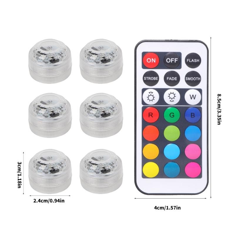 LED Remote Controlled Color Night Light Set Featuring 6 Waterproof Lamps For 3D Printing Enthusiasts