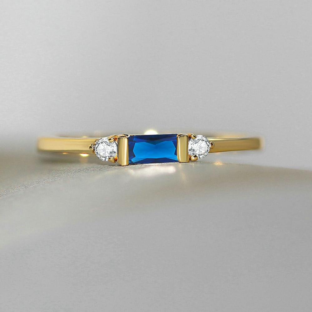 Thin Dainty Rings For Women Elegant Red Crystal OL Rose Gold Working Gift Mini Cute Jewelry KCR065