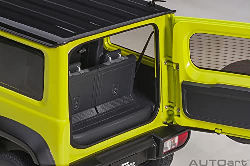 AUTOart 1/18 Scale Suzuki Jimny Sierra (JB74) Yellow with Black Roof, Finished Model, 78506