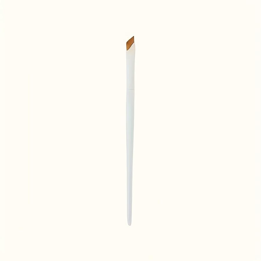Porcelain White Sickle Eyeliner Brush, Angled Fine Blade Makeup Brush, Eyebrow & Eye Brush for Beginners