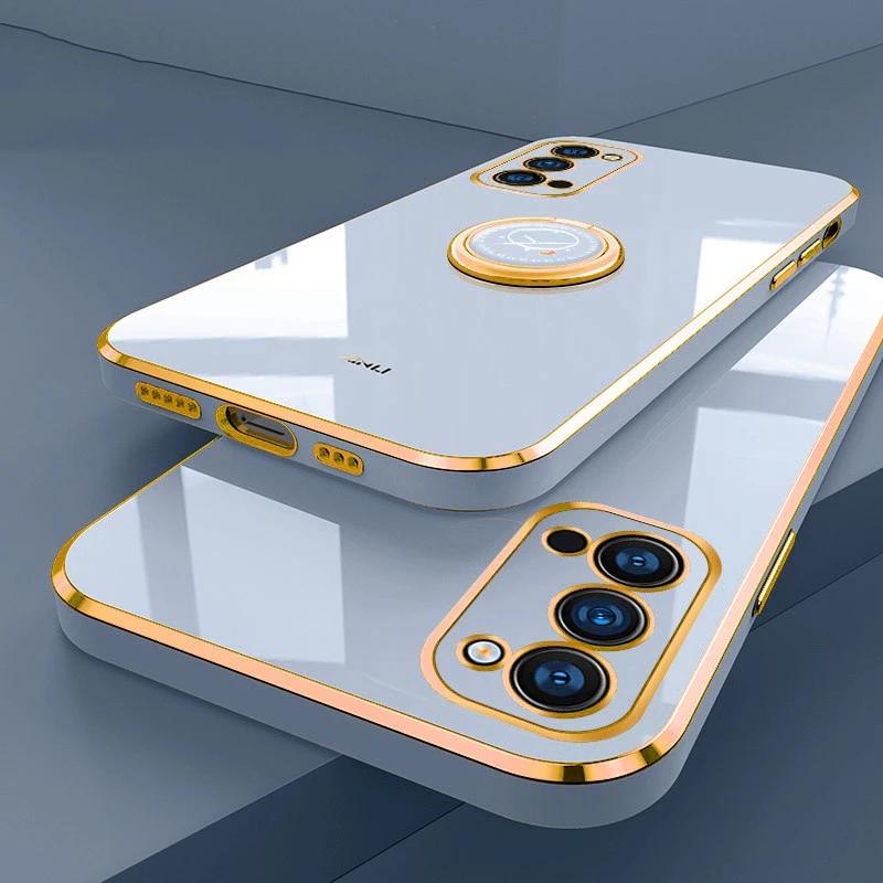Soft Case Ring Plating Finger For Samsung Galaxy A22 A32 S20 S21 Huawei P50 P40 Honor 60 50 Redmi Note 11 10 Iphone13 12 11 Silicon Stand Holder Cover