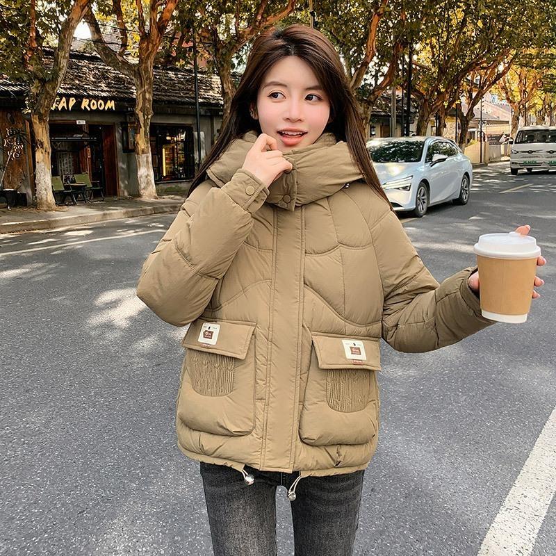 Short hooded fashion and versatile down padded jacket women's winter 2025 new student bread cotton jacket